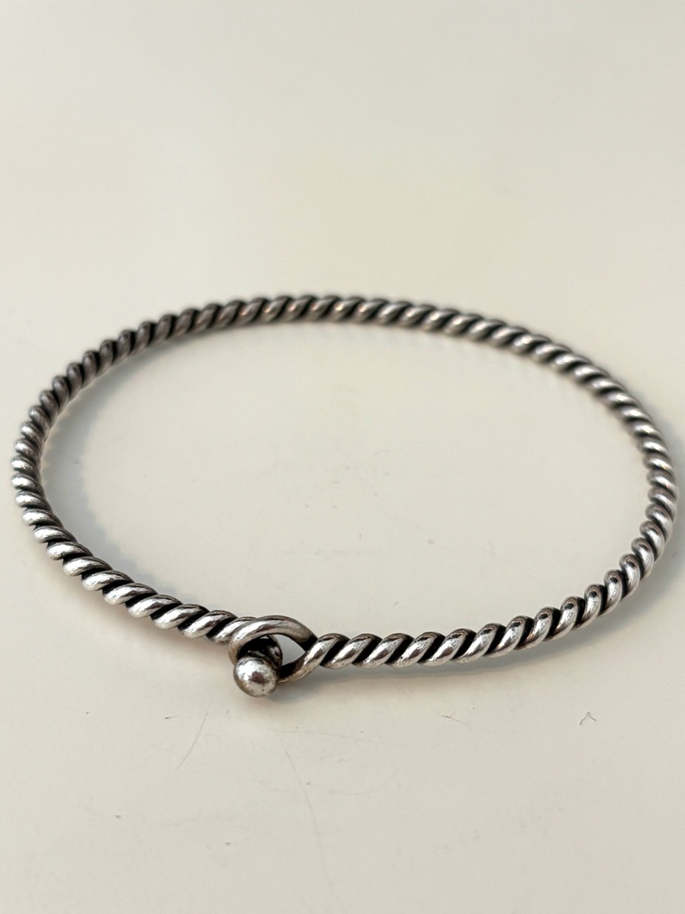 James Avery Sterling Silver Twisted Wire Hook-On Bracelet